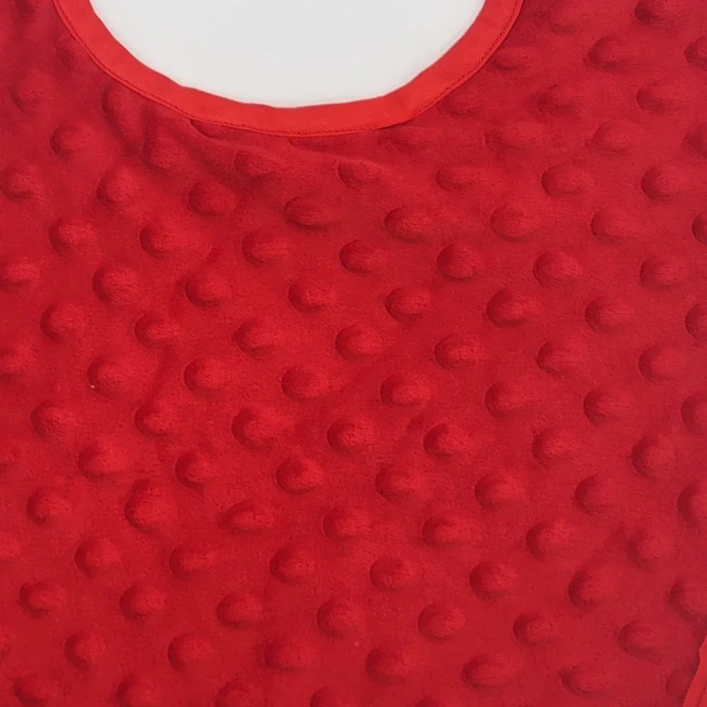 Handmade Watermelon/Lady bug print Toddler Bright Drool bib 12Wx14L.